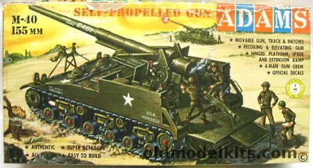 Adams 1/40 M-40 155mm self-propelled Gun, K151-169 plastic model kit